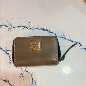 Dooney & Bourke Tan Leather Zip Wallet